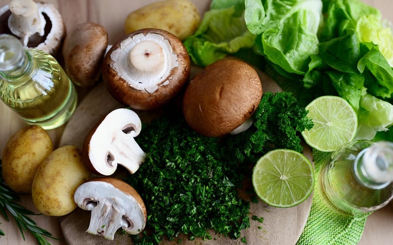 Cooking vegetables in a pan